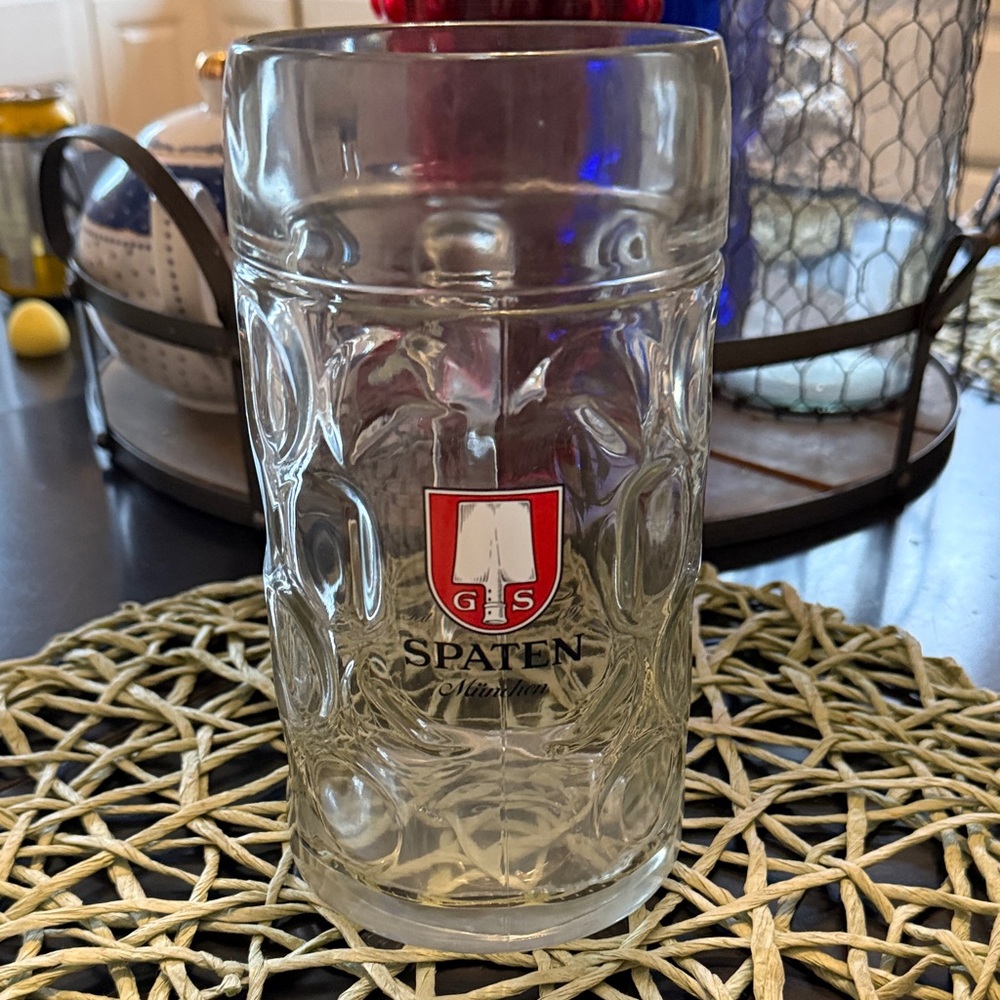 Glass Beer Stein- Clear